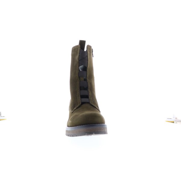 Bos. & Co. Patrai Womens Green Suede Zipper Casual Dress Boots Supply - Image 3