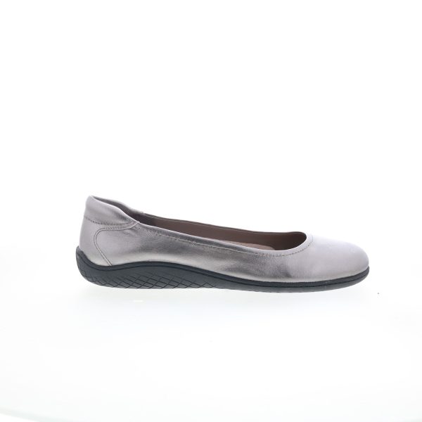 Easy Spirit Gabbie SEGABBIE Womens Gray Leather Slip On Ballet Flats Shoes For Sale