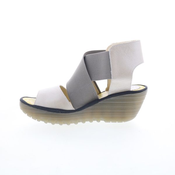 Fly London Yuba YUBA385FLY-009 Womens Brown Leather Wedges Sandals Shoes on Sale - Image 5