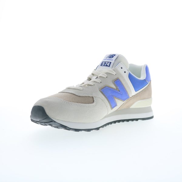 New Balance 574 XU574UY2 Mens Gray Suede Lace Up Lifestyle Sneakers Shoes Sale - Image 4
