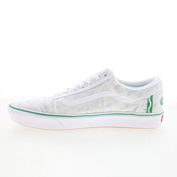 Vans Comfycush Old Skool Mens White Canvas Skate Inspired Sneakers Shoes Online now - Image 3