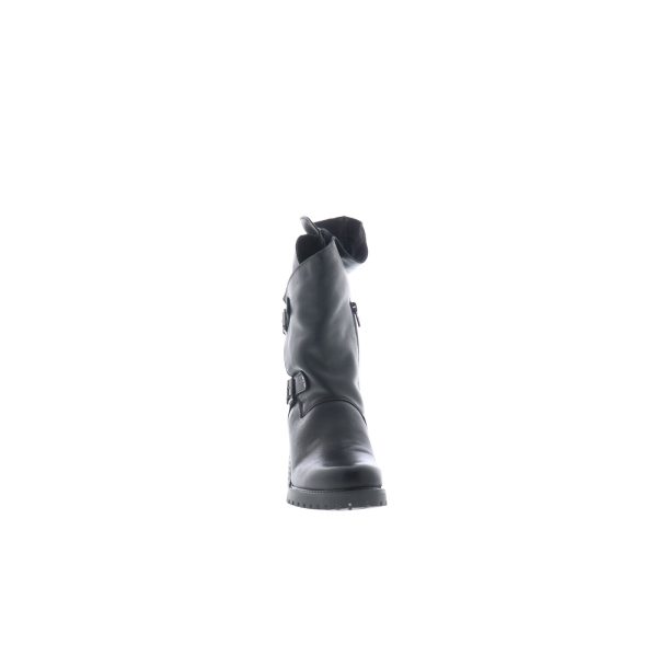 Bos. & Co. Irene Womens Black Leather Zipper Casual Dress Boots Fashion - Image 3