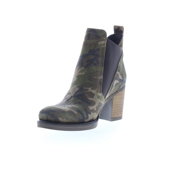 Bos. & Co. Bellini Womens Green Suede Slip On Ankle & Booties Boots Hot on Sale - Image 4