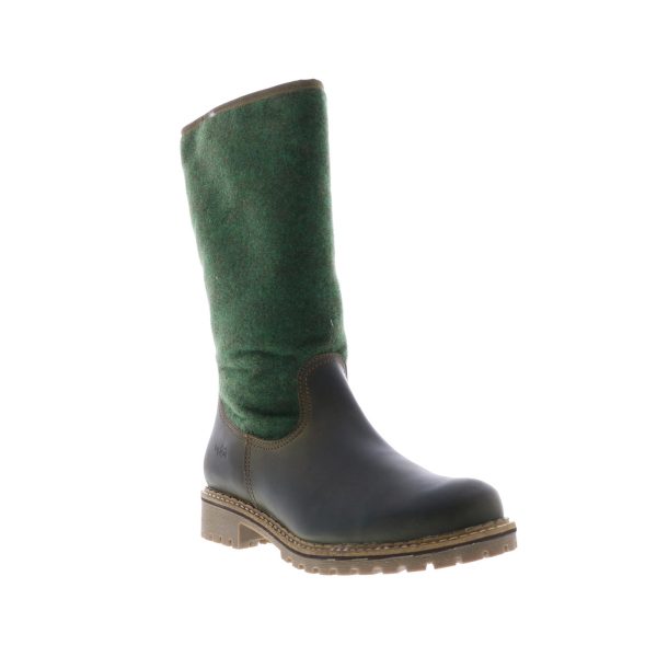Bos. & Co. Hanah Womens Green Leather Zipper Casual Dress Boots Online Hot Sale - Image 2