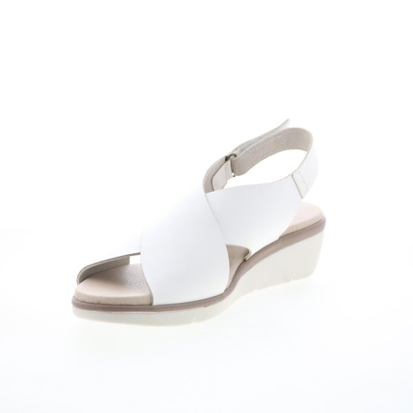 Fly London Nabi NABI058FLY-001 Womens White Leather Slingback Sandals Shoes For Discount - Image 4
