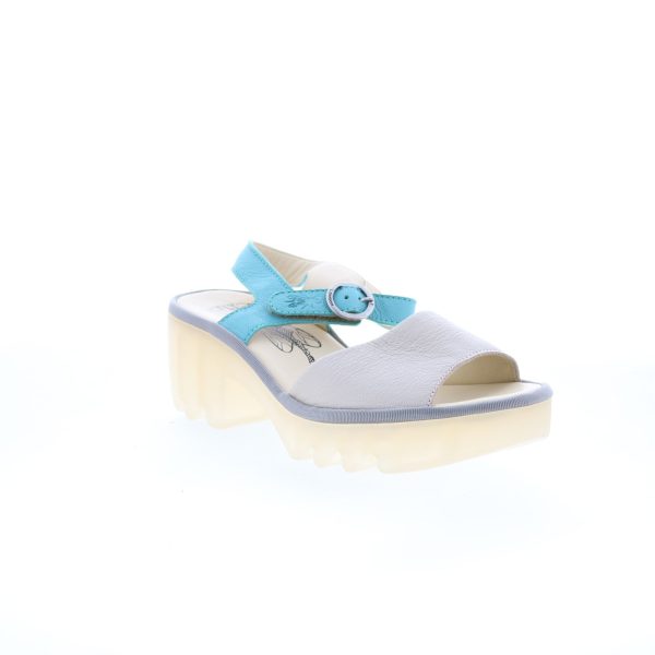 Fly London Tull TULL503FLY-003 Womens Gray Leather Heeled Sandals Shoes Online - Image 2