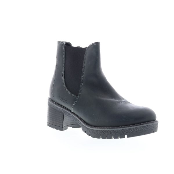 Bos. & Co. Mass Womens Black Leather Zipper Casual Dress Boots Hot on Sale - Image 2