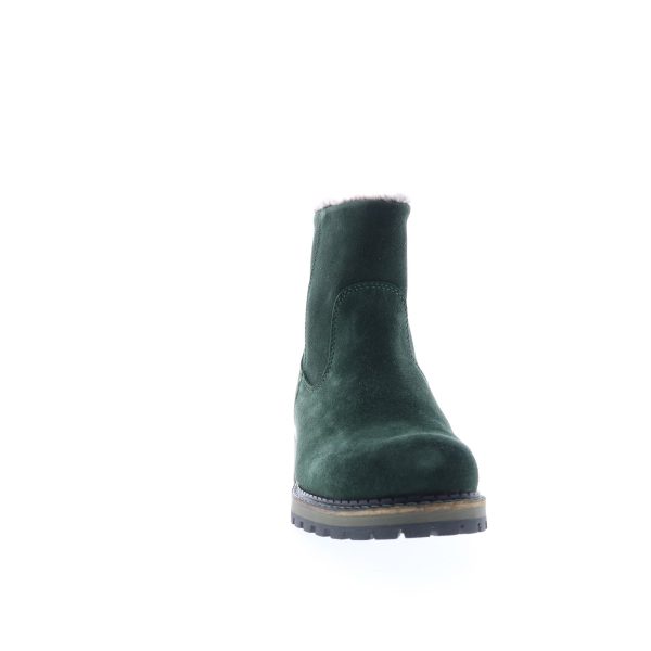Bos. & Co. Calib Womens Green Suede Zipper Casual Dress Boots Sale - Image 3