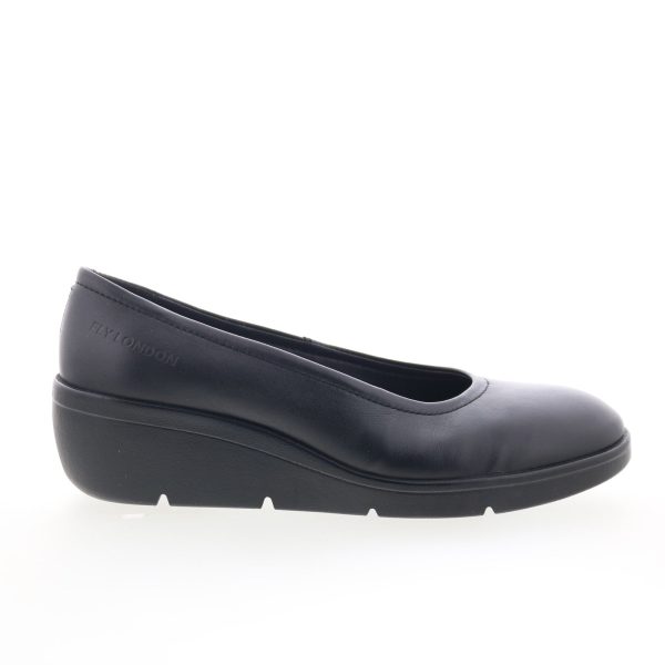 Fly London Numa NUMA570FLY-000 Womens Black Leather Ballet Flats Shoes Online