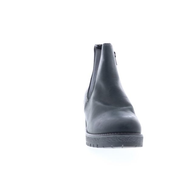 Bos. & Co. Mass Womens Black Leather Zipper Casual Dress Boots Hot on Sale - Image 3