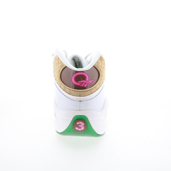 Reebok Question Mid Candy Land Classic League Mens White Athletic Shoes For Discount - Image 4