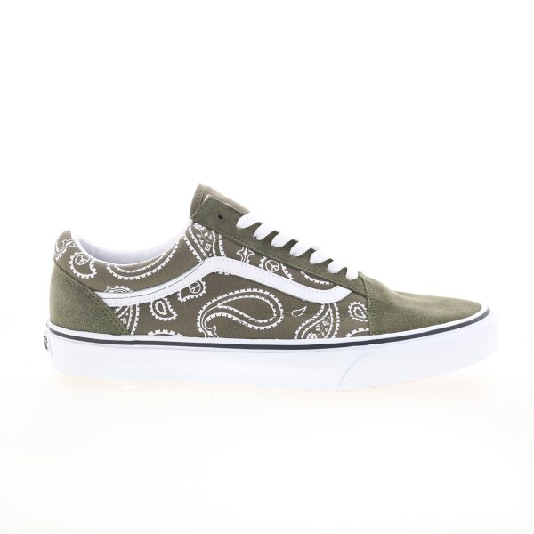 Vans Old Skool VN0A5KRFB0F Mens Green Suede Skate Inspired Sneakers Shoes on Sale