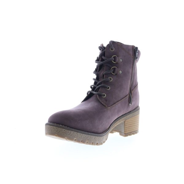 Bos. & Co. Morel Womens Purple Nubuck Lace Up Ankle & Booties Boots Online Hot Sale - Image 4