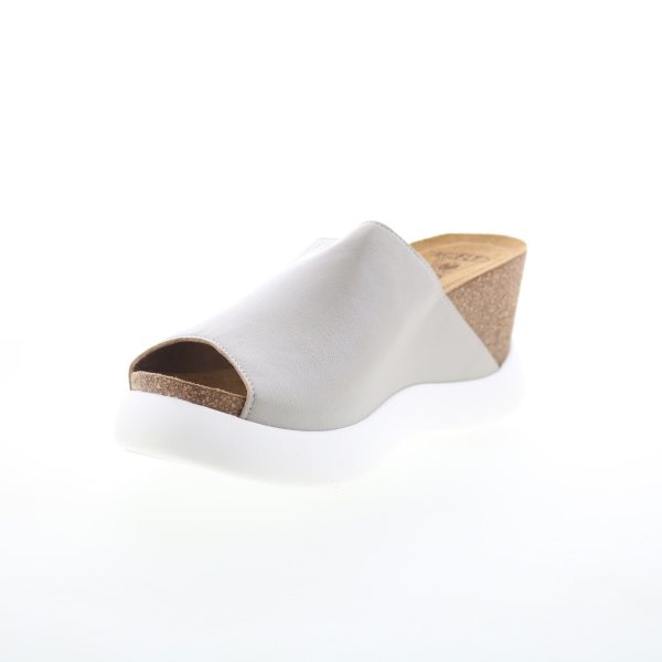 Fly London Gino GINO966FLY-002 Womens Silver Leather Slides Sandals Shoes Sale - Image 4