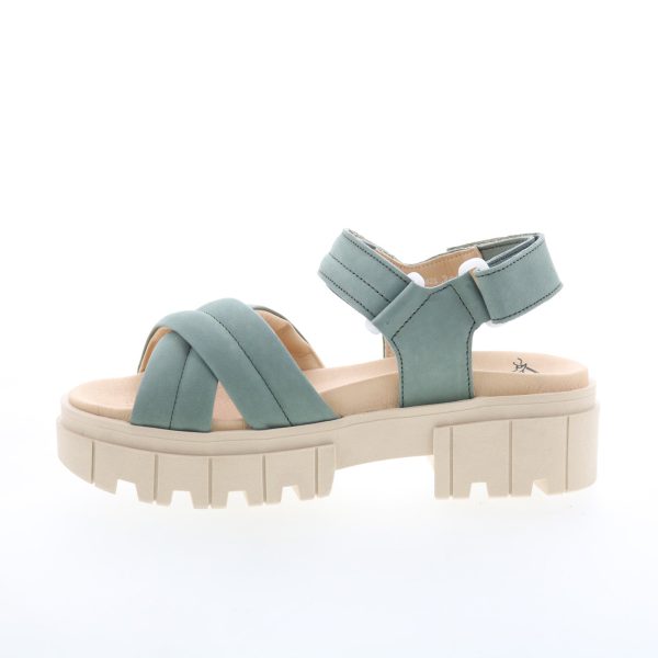 Fly London Jada JADA854FLY-007 Womens Green Leather Strap Sandals Shoes Sale - Image 5