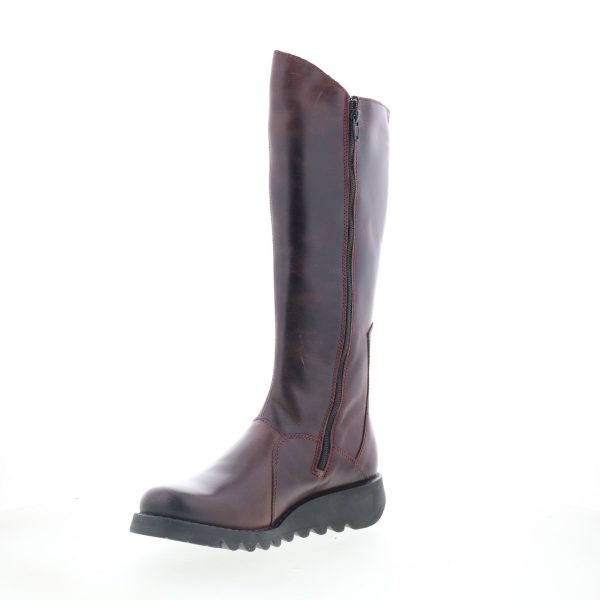 Fly London Mol MOL912FLY-025 Womens Burgundy Leather Casual Dress Boots Discount - Image 4