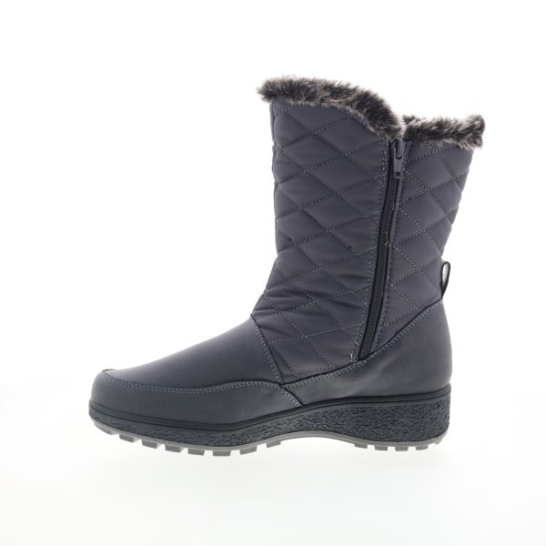 Easy Spirit Margo SEMARGO Womens Gray Canvas Casual Dress Boots on Sale - Image 3