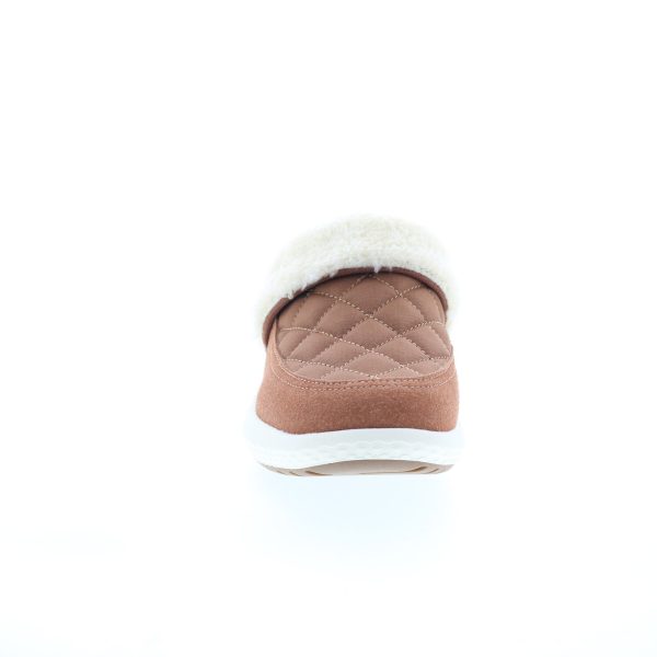 Easy Spirit Evee 2 Martha Stewart Womens Brown Wide Canvas Clog Flats Shoes Sale - Image 2
