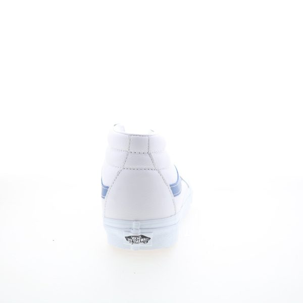 Vans Sk8-Mid VN0A3WM3B38 Mens White Leather Skate Inspired Sneakers Shoes Supply - Image 4