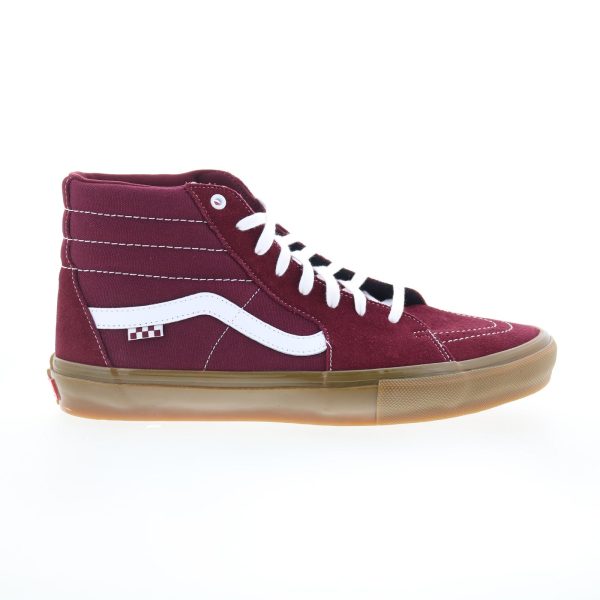 Vans Skate Sk8-Hi VN0A5FCCK10 Mens Burgundy Skate Inspired Sneakers Shoes Hot on Sale