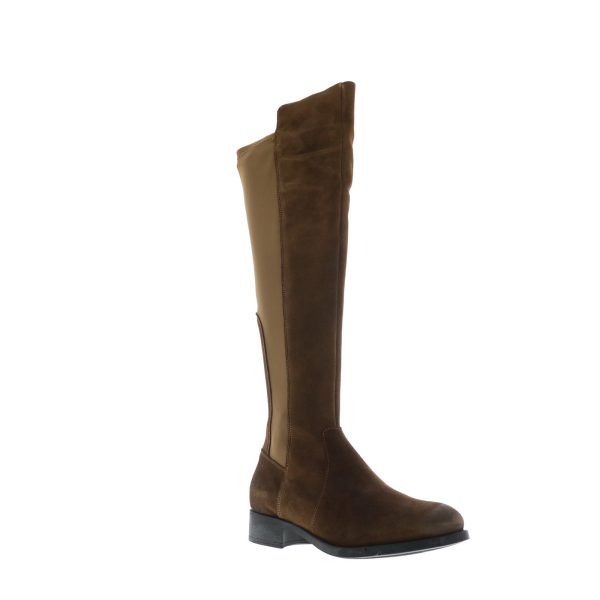 Bos. & Co. Bunt Womens Brown Suede Zipper Knee High Boots Fashion - Image 2