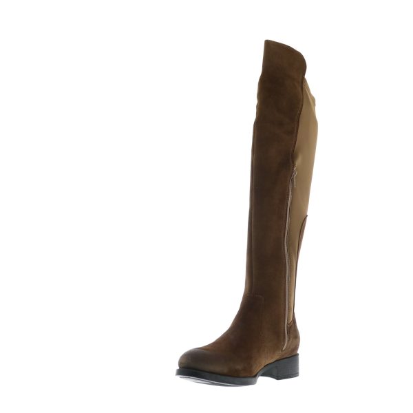 Bos. & Co. Bunt Womens Brown Suede Zipper Knee High Boots Fashion - Image 4