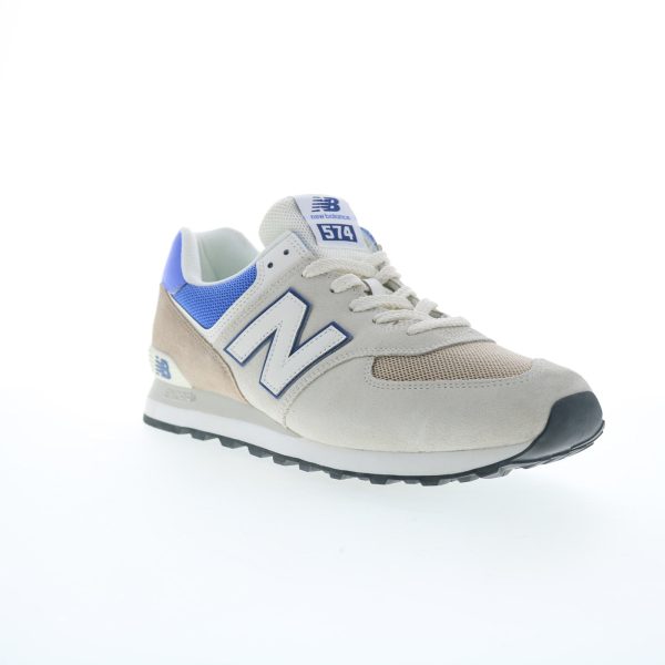 New Balance 574 XU574UY2 Mens Gray Suede Lace Up Lifestyle Sneakers Shoes Sale - Image 2