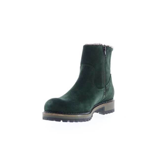 Bos. & Co. Calib Womens Green Suede Zipper Casual Dress Boots Sale - Image 4