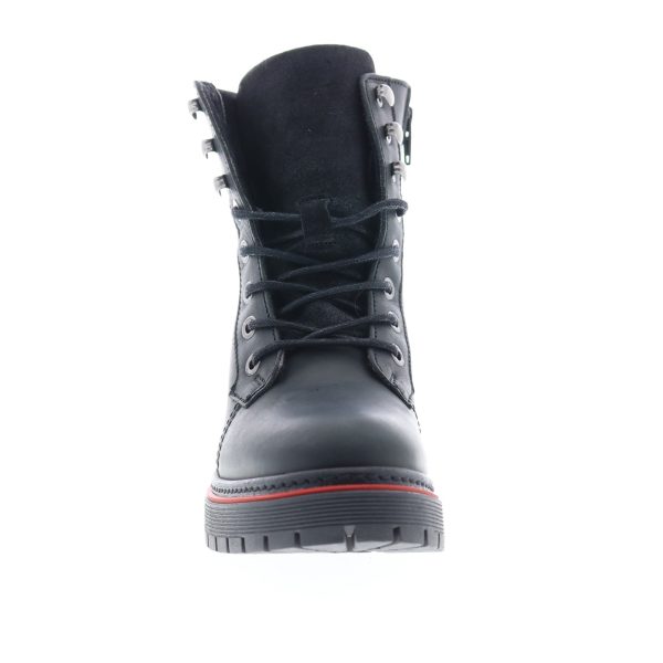 Bos. & Co. Zoa Womens Black Leather Lace Up Casual Dress Boots Online - Image 3