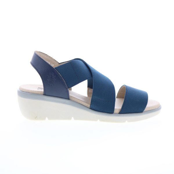 Fly London Noli NOLI056FLY-004 Womens Blue Leather Strap Sandals Shoes Online