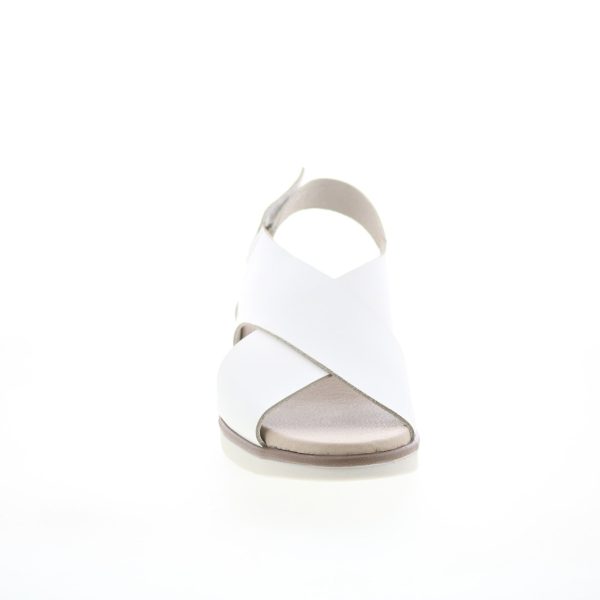 Fly London Nabi NABI058FLY-001 Womens White Leather Slingback Sandals Shoes For Discount - Image 3