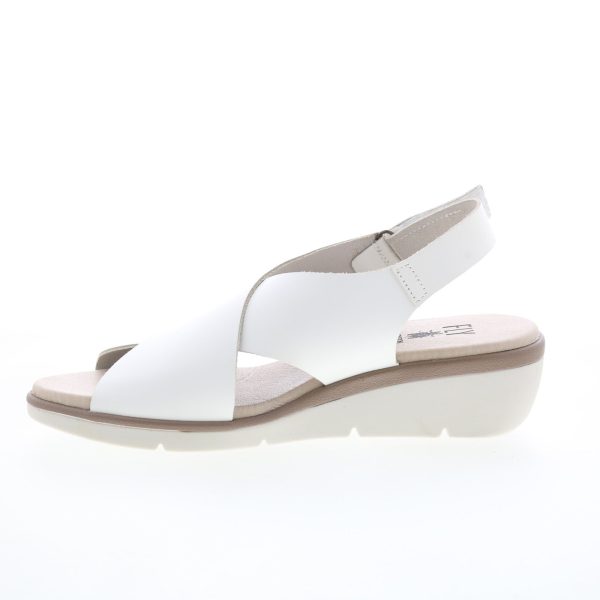 Fly London Nabi NABI058FLY-001 Womens White Leather Slingback Sandals Shoes For Discount - Image 5