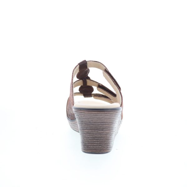 SAS Ginger 3100-655 Womens Brown Wide Leather Strap Wedges Sandals Shoes Supply - Image 4