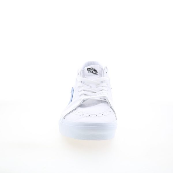 Vans Sk8-Mid VN0A3WM3B38 Mens White Leather Skate Inspired Sneakers Shoes Supply - Image 2