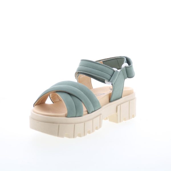 Fly London Jada JADA854FLY-007 Womens Green Leather Strap Sandals Shoes Sale - Image 4