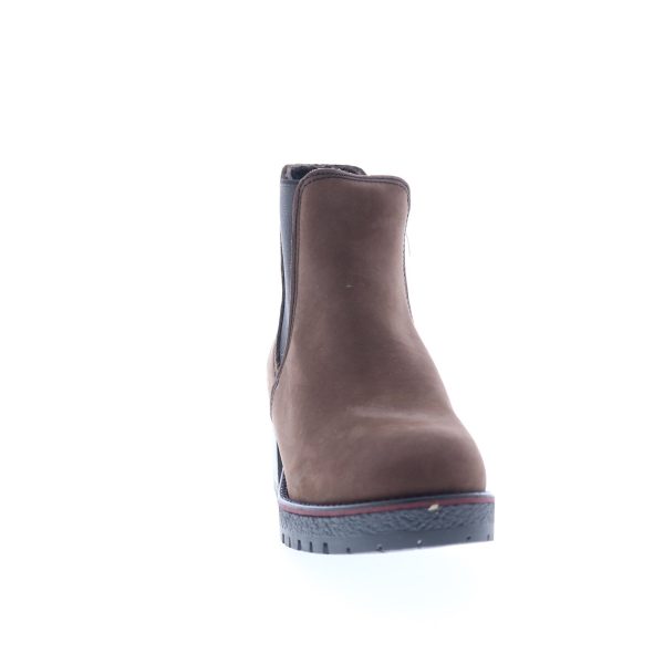 Bos. & Co. Mass Womens Brown Nubuck Zipper Casual Dress Boots Online Hot Sale - Image 3