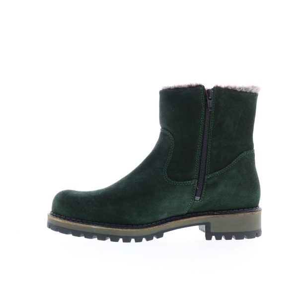 Bos. & Co. Calib Womens Green Suede Zipper Casual Dress Boots Sale - Image 5