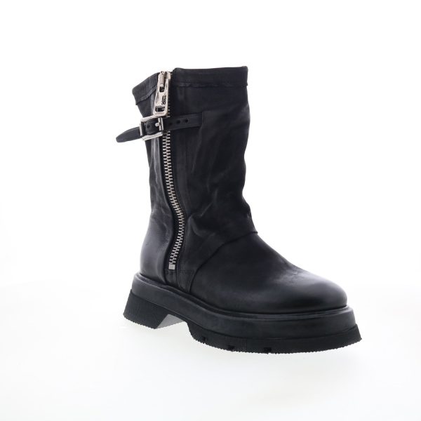 A.S. 98 Vinson Womens Black Leather Zipper Casual Dress Boots Supply - Image 2