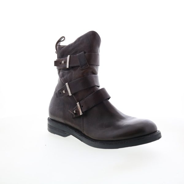 A.S. 98 Samit Mens Brown Leather Zipper Casual Dress Boots on Sale - Image 2