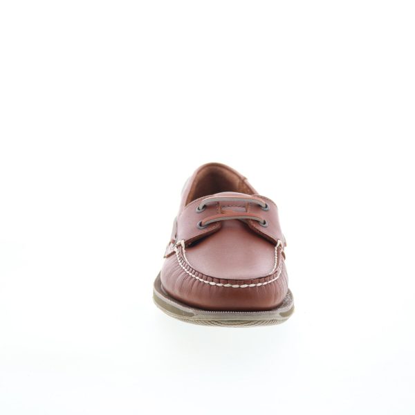Rockport Perth K55031 Mens Brown Leather Loafers & Slip Ons Boat Shoes Sale - Image 3