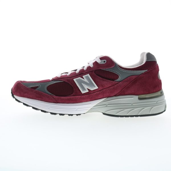 New Balance 993 MR993BU Mens Burgundy Suede Lifestyle Sneakers Shoes Online Sale - Image 5