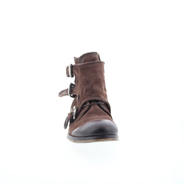 A.S. 98 Copper Mens Brown Leather Zipper Casual Dress Boots Hot on Sale - Image 3