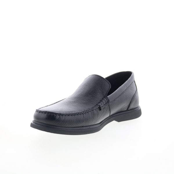 Rockport RM Jensen Mens Black Leather Loafers & Slip Ons Casual Shoes For Cheap - Image 4