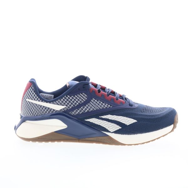Reebok Nano X2 Mens Blue Mesh Lace Up Athletic Cross Training Shoes Discount