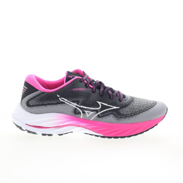Mizuno Wave Rider 27 SSW J1GD235421 Womens Gray Mesh Athletic Running Shoes For Sale