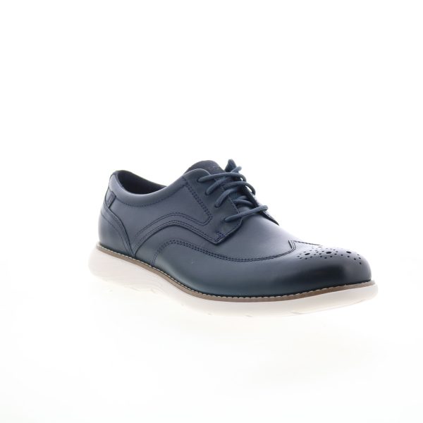 Rockport Garett Wingtip Mens Blue Wide Oxfords Wingtip & Brogue Shoes For Cheap - Image 2