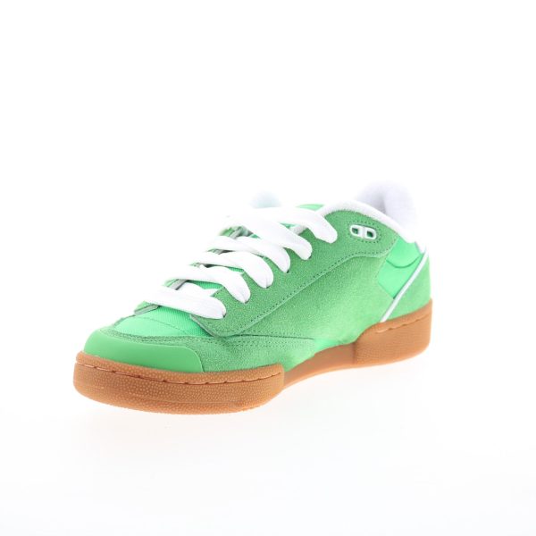 Reebok Club C Bulc Pleasures Mens Green Suede Lifestyle Sneakers Shoes Discount - Image 4