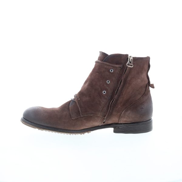 A.S. 98 Copper Mens Brown Leather Zipper Casual Dress Boots Hot on Sale - Image 5