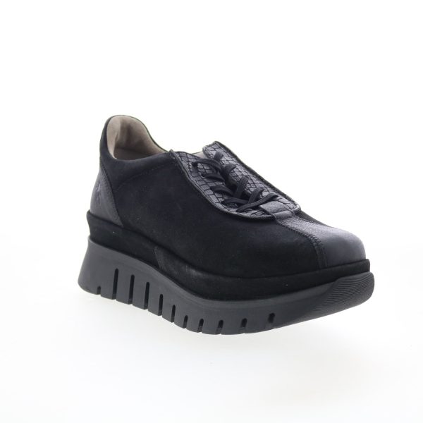Fly London Besi BESI203FLY-006 Womens Black Suede Lifestyle Sneakers Shoes on Sale - Image 2