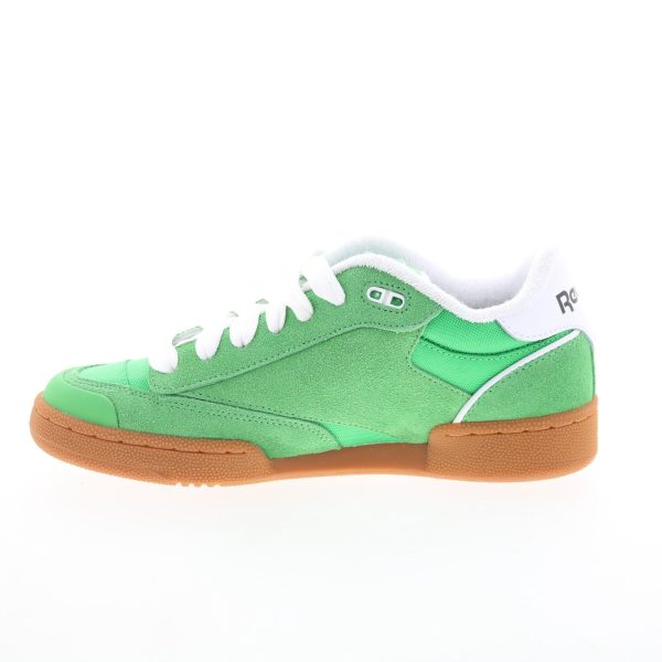 Reebok Club C Bulc Pleasures Mens Green Suede Lifestyle Sneakers Shoes Discount - Image 5